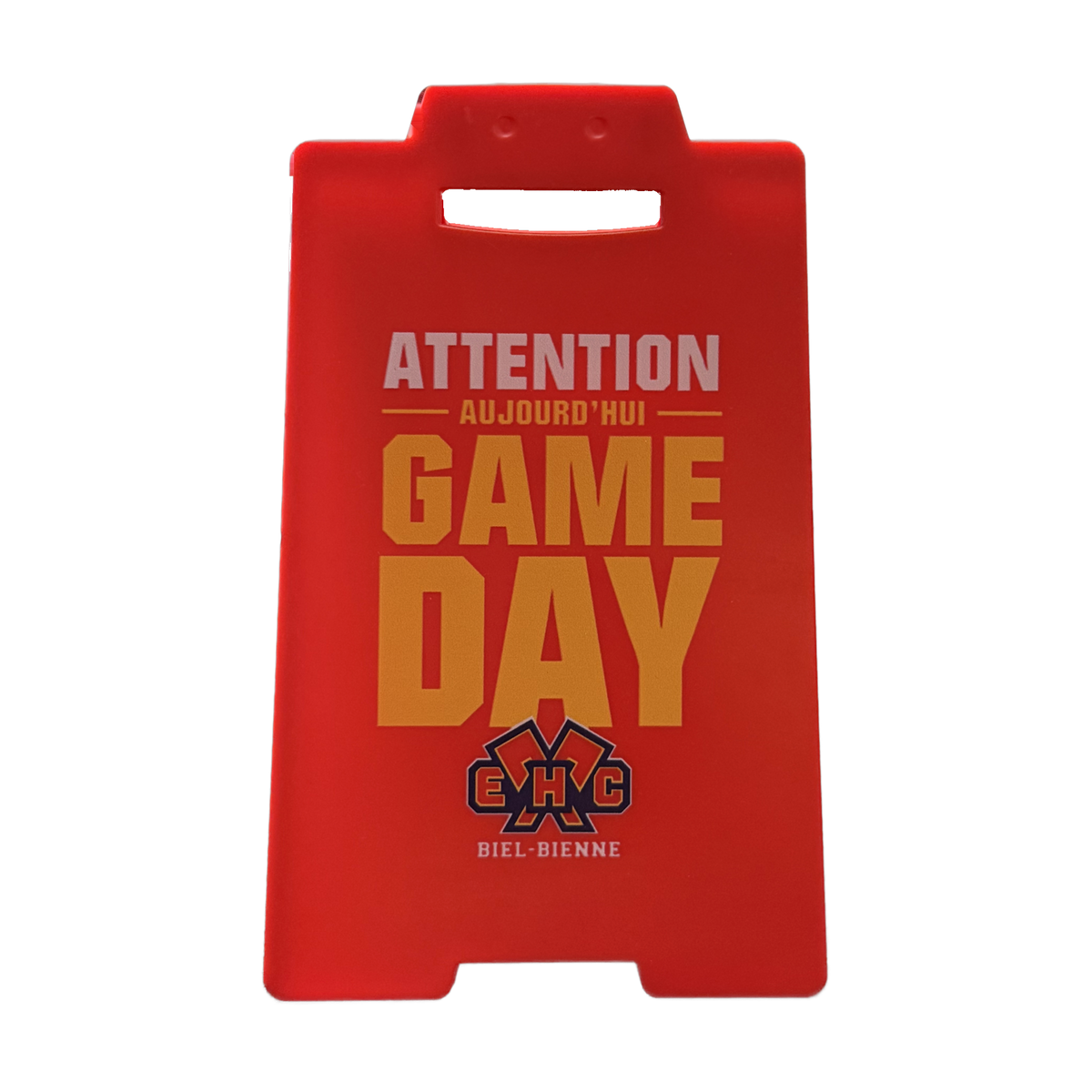 EHCB Gameday-Aufsteller