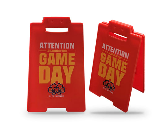 EHCB Gameday-Aufsteller