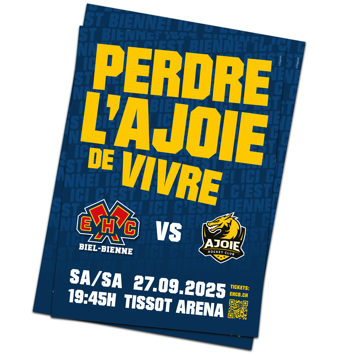 Matchplakat 27.09.2025 - HC Ajoie