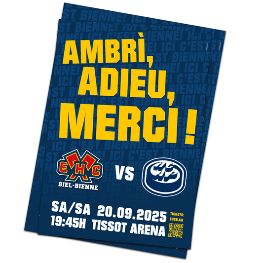 Affiche de match 20.09.2025 - HC Ambri Piotta