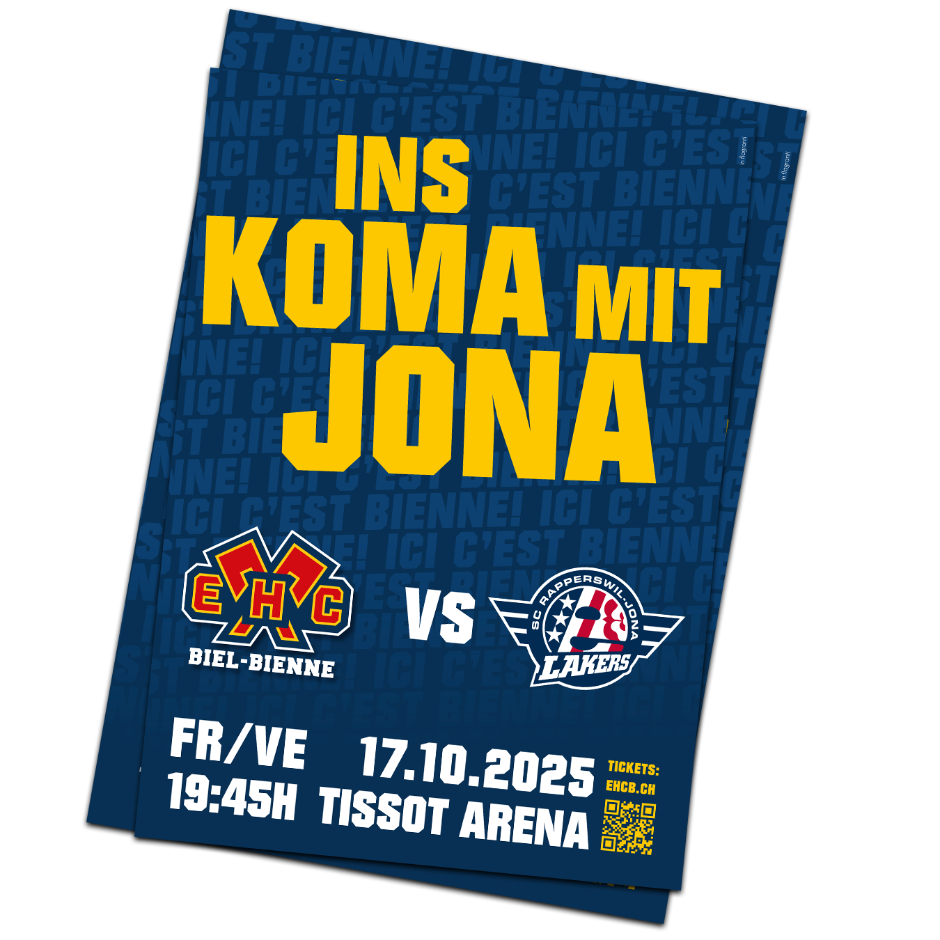 Matchplakat 17.10.2025 - SC Rapperswil-Jona Lakers